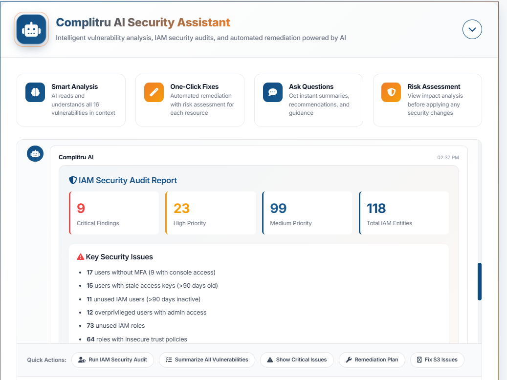 IAM security audit report
